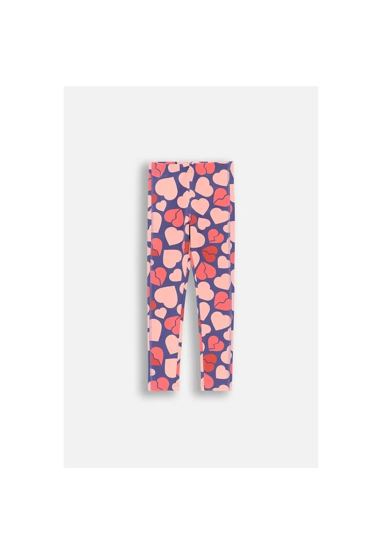 Colanti cu imprimeu cu inimi, Multicolor
