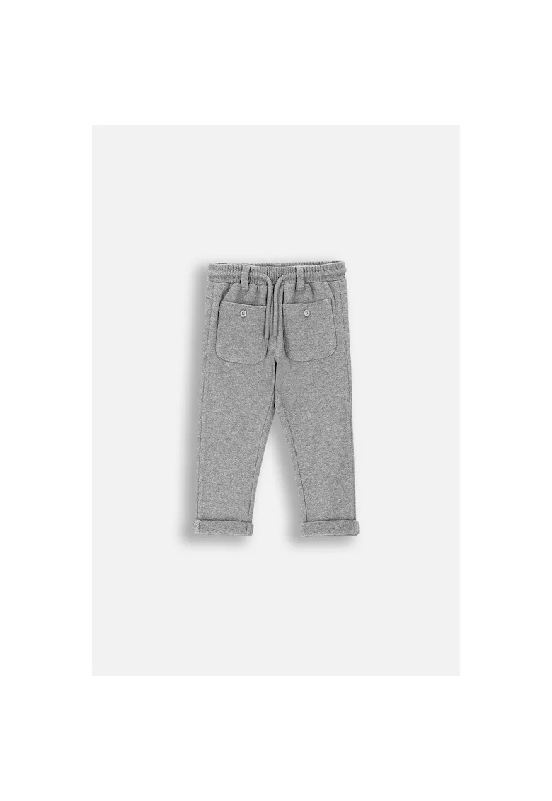 Pantaloni sport cu buzunare aplicate, Gri