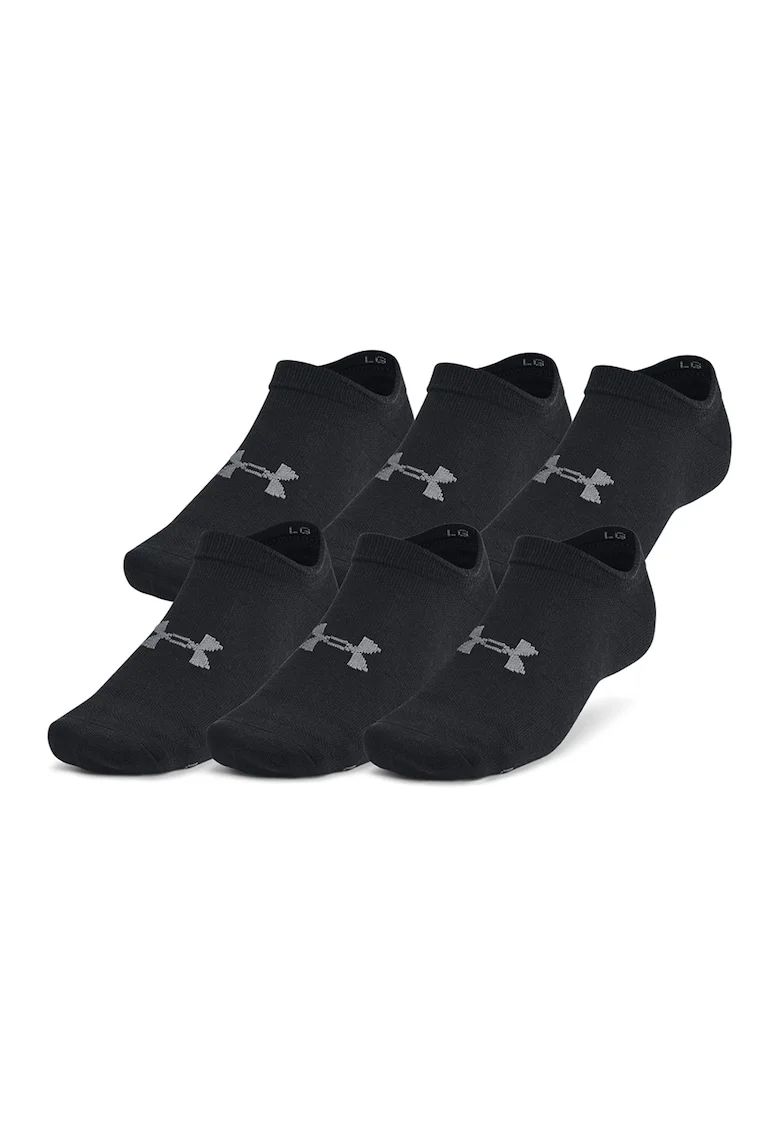 Set de sosete pana la glezna pentru antrenament Essential - 6 perechi, Negru/Gri