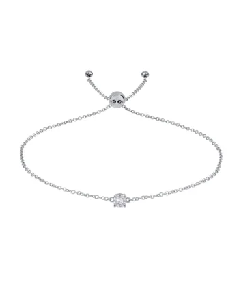 Bratara illusion, aur 18k, diamante naturale 0.07 ct,  Argintiu