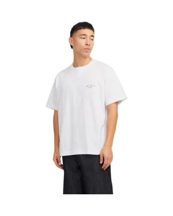 Tricou JACK &JONES Islington Back 40265, Alb