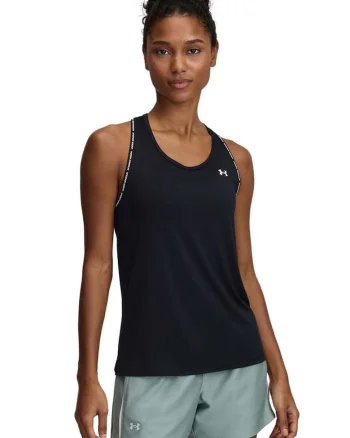 Top cu decupaj pe partea din spate pentru fitness Knockout, Negru