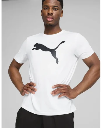 Tricou cu logo, pentru antrenament, Alb/Negru