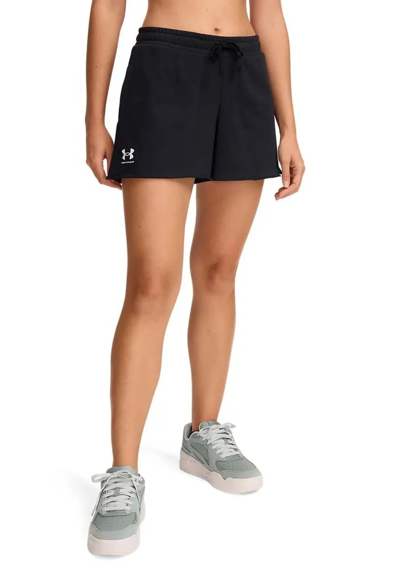 Pantaloni scurti cu snur de ajustare pentru fitness Rival, Negru