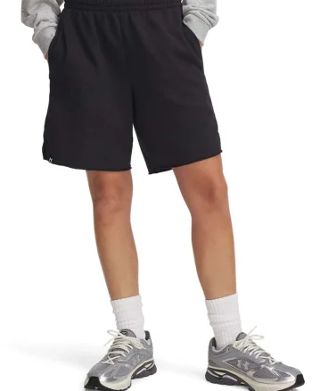 Pantaloni scurti din amestec de bumbac cu model uni, Negru