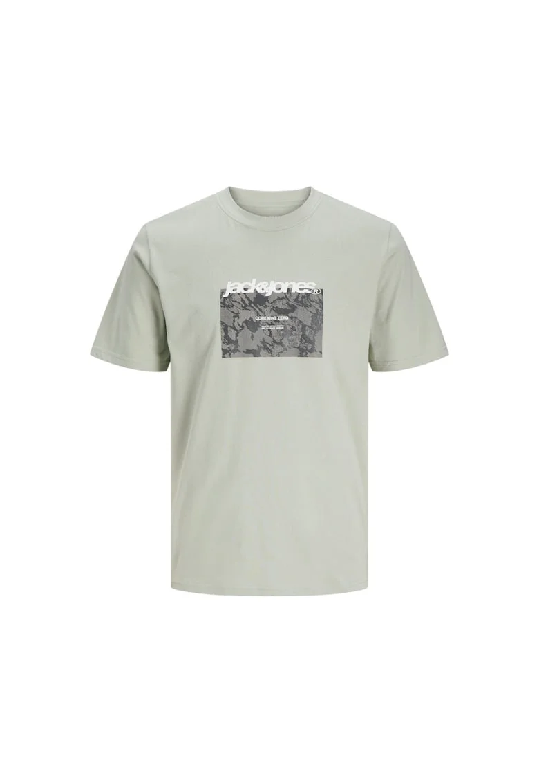 Tricou JACK &JONES Tarmac Camo Front JNR 40275, Verde deschis