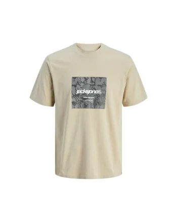 Tricou JACK &JONES Tarmac Camo Front JNR 40285, Bej