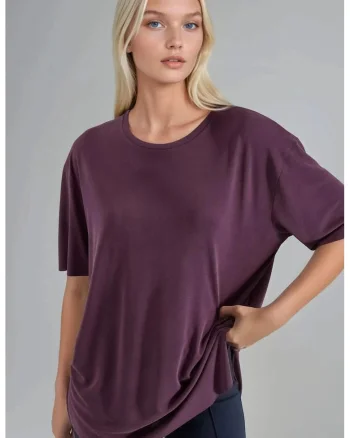 Tricou dama,  mov lavanda, jerseu