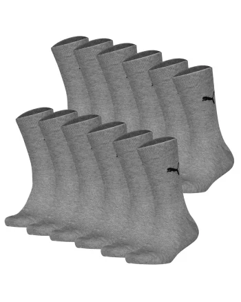 Set de sosete scurte unisex cu logo - 12 perechi, Gri