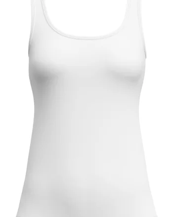 Top din amestec de bumbac, Alb