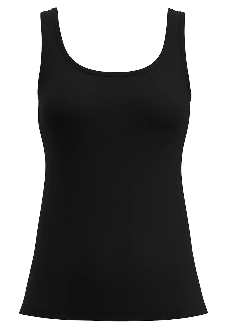 Top din amestec de bumbac, Negru