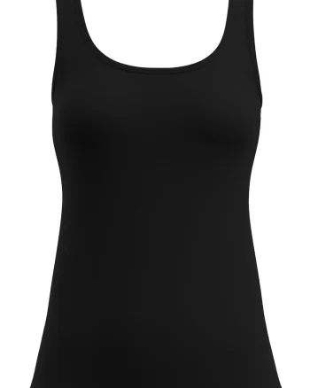 Top din amestec de bumbac, Negru