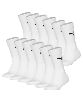 Set de sosete scurte unisex cu logo - 12 perechi, Alb