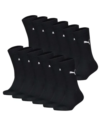 Set de sosete scurte unisex cu logo - 12 perechi, Negru