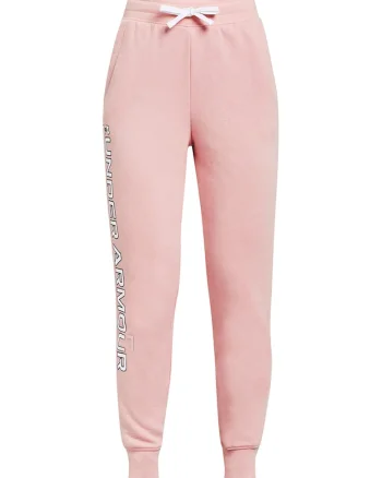 Pantaloni cu imprimeu logo pentru fitness Rival, Roz pastel