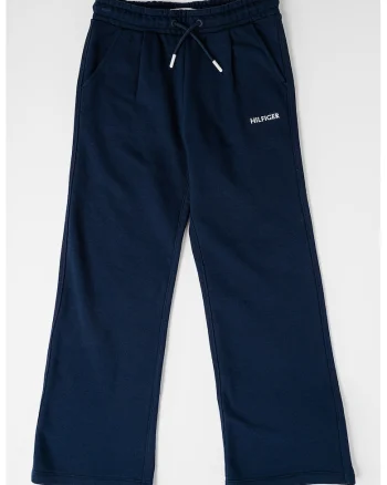 Pantaloni de trening din amestec de bumbac cu logo, Bleumarin