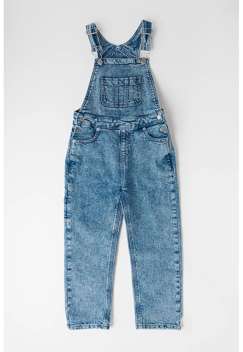 Salopeta de denim, Albastru melange
