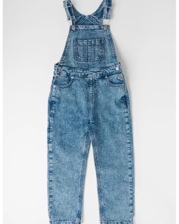 Salopeta de denim, Albastru melange
