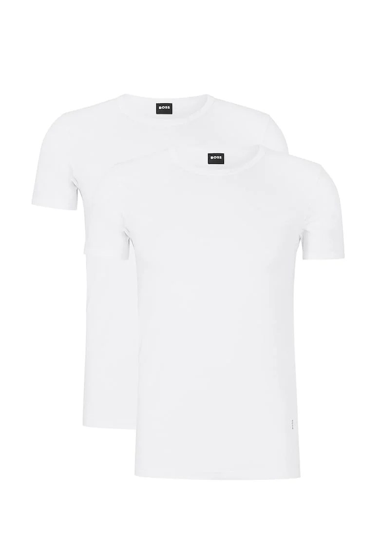 Set de tricouri de casa slim fit Modern - 2 piese, Alb
