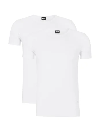 Set de tricouri de casa slim fit Modern - 2 piese, Alb