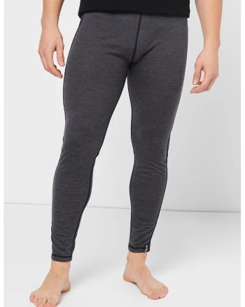 Colanti cu benzi laterale contrastante pentru ski Base Layer, Gri inchis melange