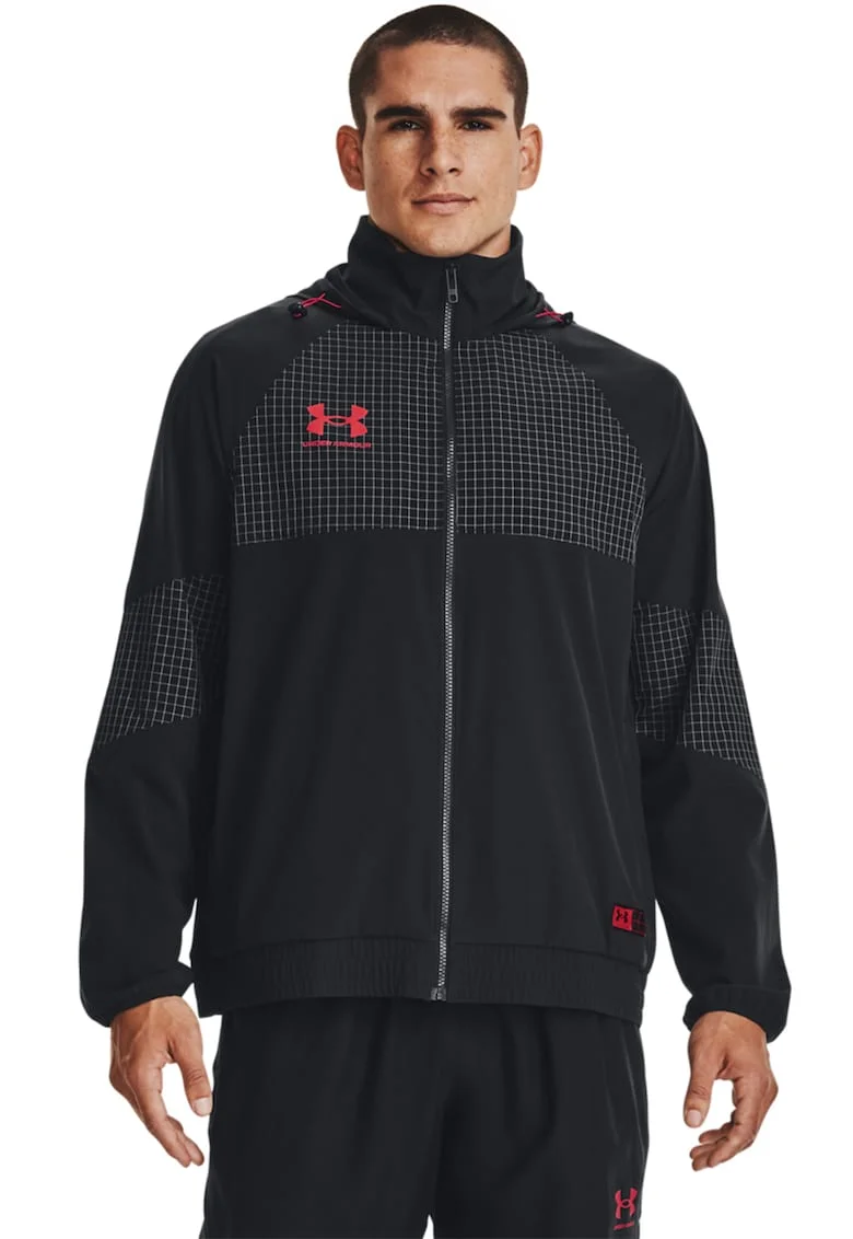 Jacheta cu maneci raglan pentru fotbal Accelerate, Negru stins