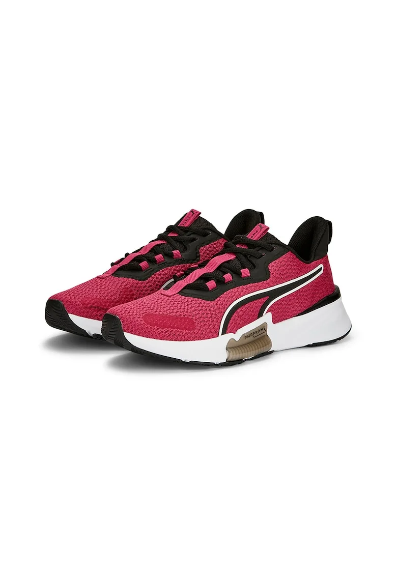 Pantofi de plasa pentru fitness PWRFrame, Negru/Coral