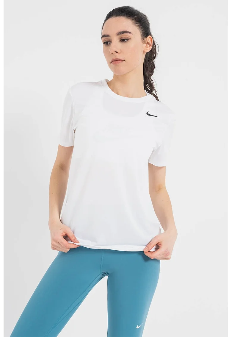 Tricou cu tehnologie Dri-Fit pentru fitness, Alb