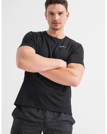 Tricou cu tehnologie Dri-Fit, pentru alergare Miler, Negru