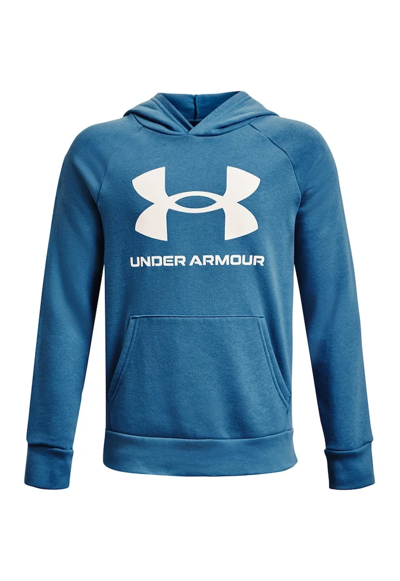 Hanorac din fleece cu imprimeu logo contrastant Rival