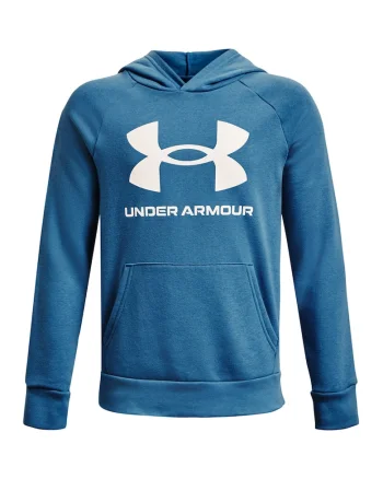 Hanorac din fleece cu imprimeu logo contrastant Rival