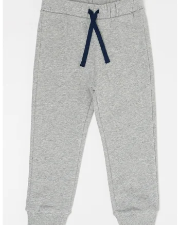 Pantaloni de trening de bumbac cu snur in talie, Gri