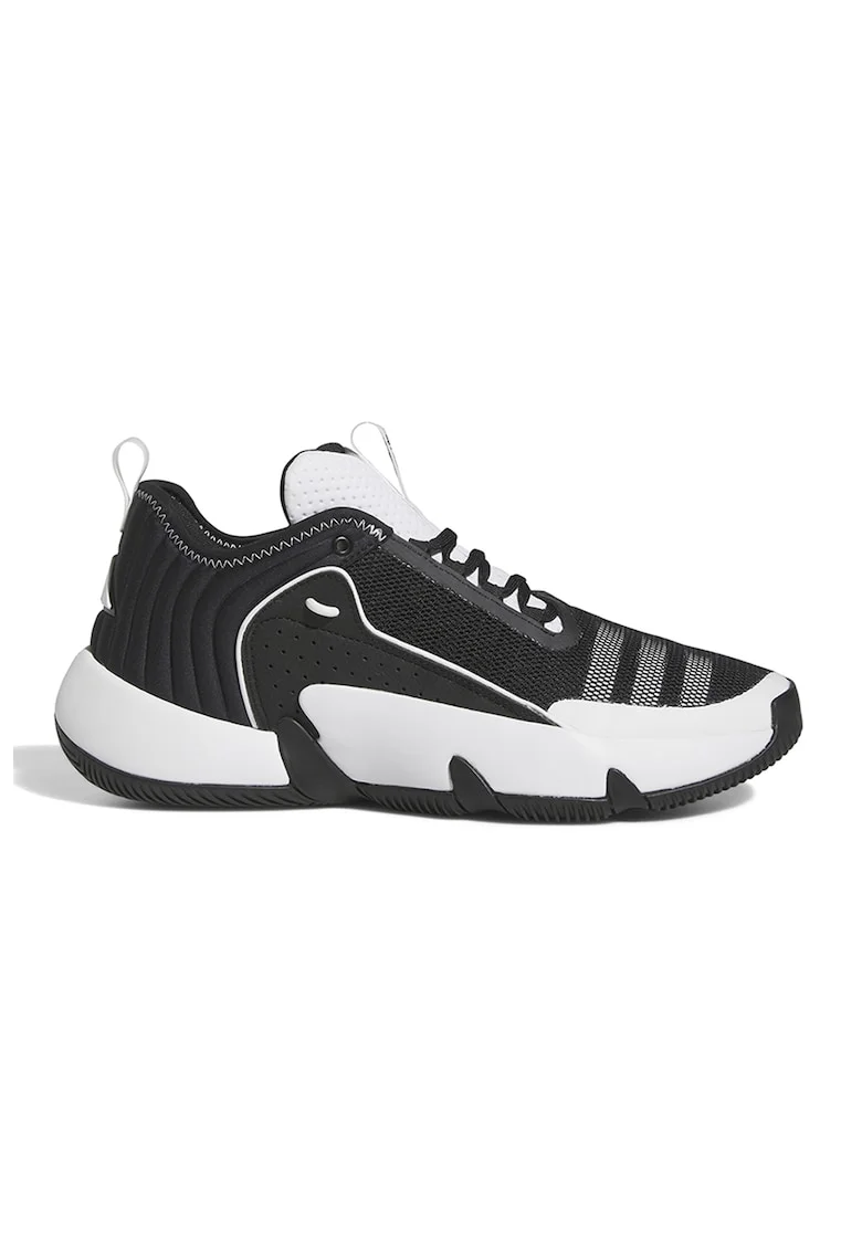 Pantofi mid-cut pentru baschet Trae Unlimited, Alb/Negru