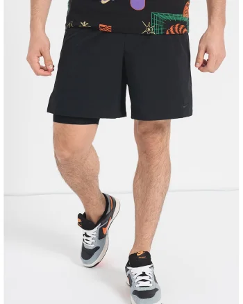 Pantaloni scurti cu tehnologie Dri-Fit, pentru fitness Unlimited, Negru stins