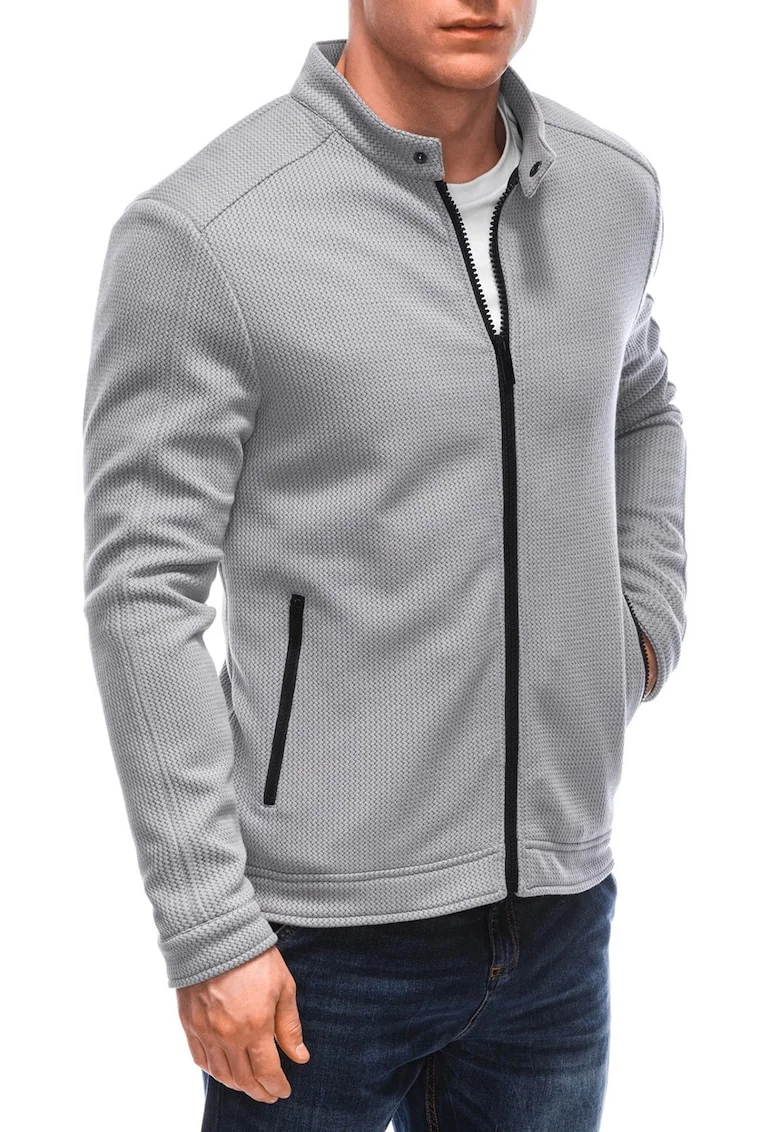 Jacheta regular-fit cu fermoar