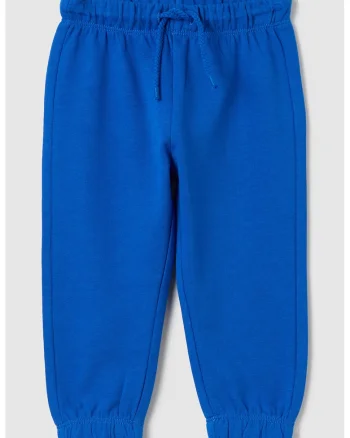 Pantaloni de trening cu talie medie si snur, Albastru royal