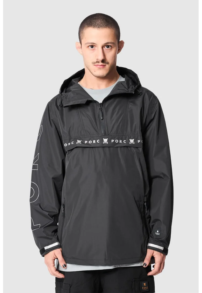 Jacheta unisex cu logo, Gri antracit