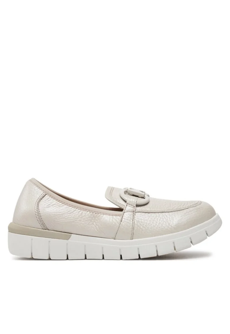 Pantofi sport dama  303663346, Piele naturala, Ecru, Ecru