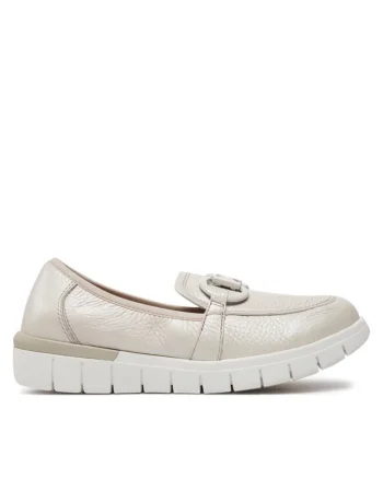 Pantofi sport dama  303663346, Piele naturala, Ecru, Ecru