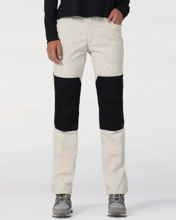 Pantaloni dama  REINFORCED SOFTSHELL, alb, regular fit, 5 buzunare,