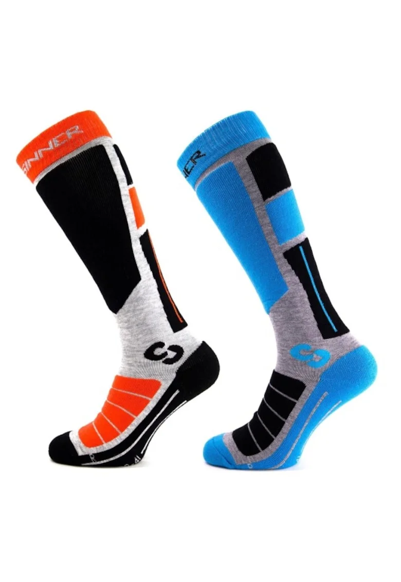 Sosete ski si snowboard  Pro Socks II, Portocaliu/Albastru, Unisex, Portocaliu/Albastru