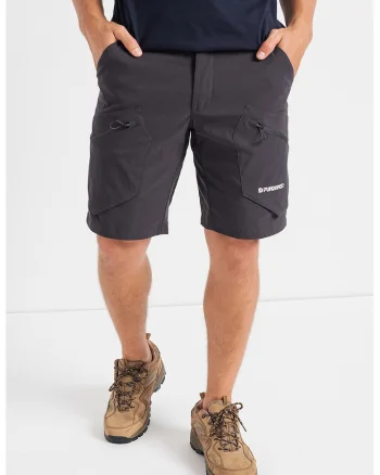 Bermude cu buzunare multiple, pentru trekking Barnet, Negru