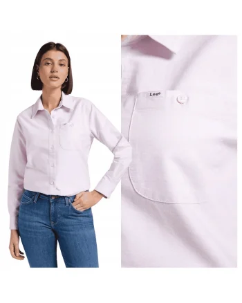 Camasa Dama,  All Purpose Shirt, Regular Fit, Design Clasic, Maneci Lungi, Cu Guler, Cu Nasturi, Bumbac, Roz, Roz
