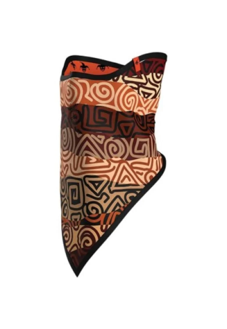Triangle Face Mask Print, Maro/Multicolor