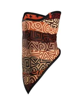 Triangle Face Mask Print, Maro/Multicolor