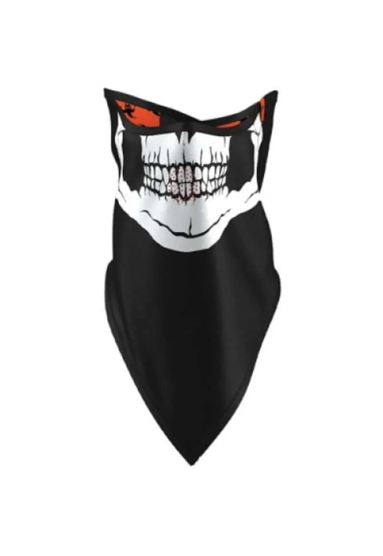 Triangle Face Mask Print, Alb/Negru
