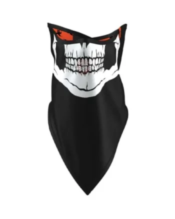 Triangle Face Mask Print, Alb/Negru
