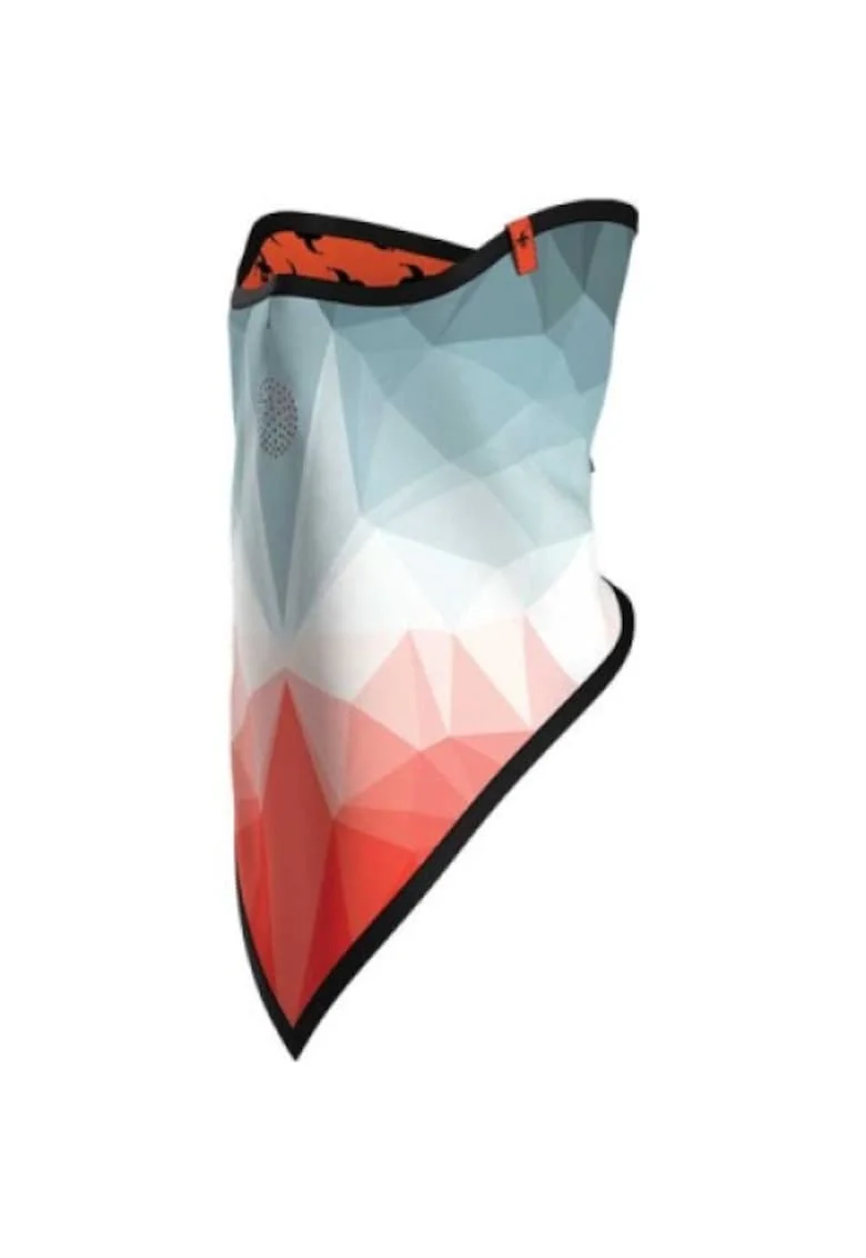 Triangle Face Mask Print, Rosu/Alb/Albastru