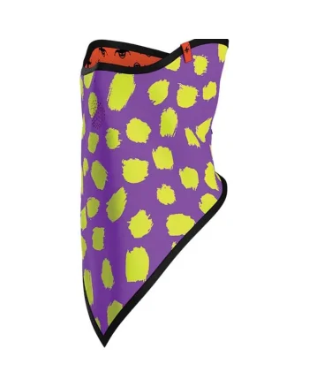 Triangle Face Mask Print, Galben/Mov