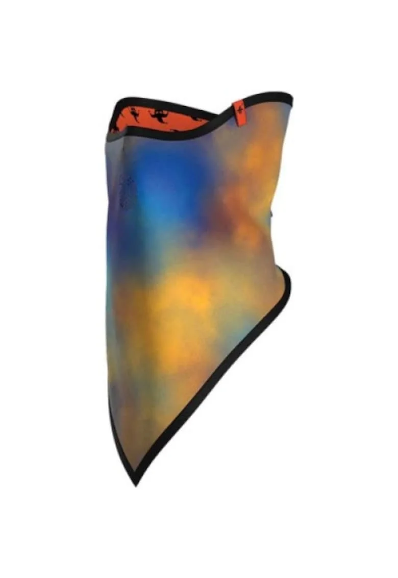 Triangle Face Mask Print, Portocaliu/Multicolor/Albastru